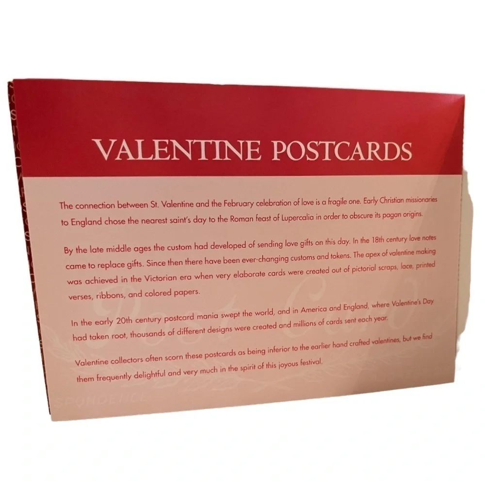 Darling & Co. Valentine Vintage Style Postcard Book | Retro Love Cards